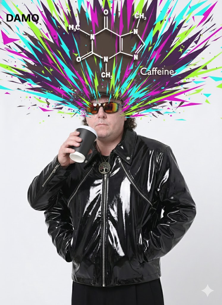 Damo — Year 3000 Caffeine. Grizzly D portrait.